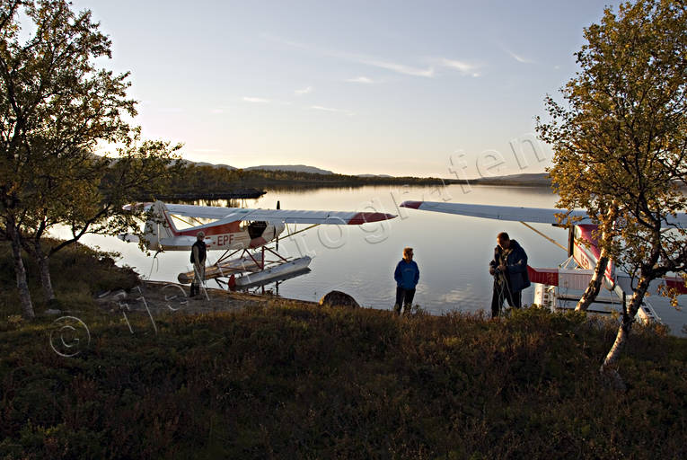 Sjöflygplan i fjällen Bredsjön, fjällen, flyg, flygplan, kommunikationer, luftfart, sjöflyg, sjöflygplan