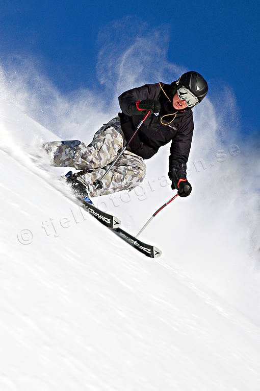 alpin, bl, brant, fritid, himmel, skidor, skidkare, skidkning, sport, utfrskning, vinter