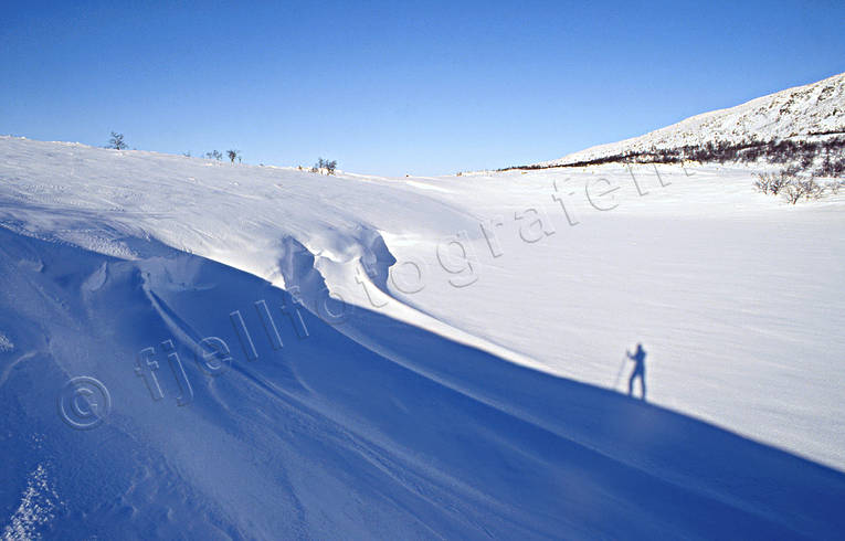Anarisfjllen, driva, Jmtland, Landskap, skidkning, skugga, Stora Lvsjn, vinter