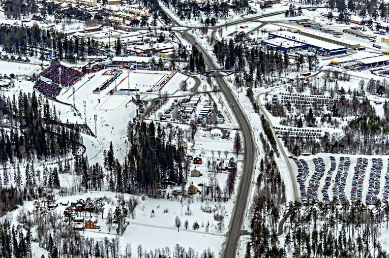drnarbilder, drnarfoto, flygbild, flygbilder, Flygfoto, flygfoton, Jmtland, skidskytte, Skidstadion, stder, tvlingsarena, vinter, VM 2008, stersund