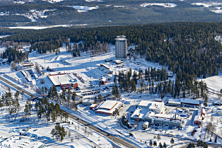 Skidstadion Östersund Flygfoto Arctura, drönarbilder, drönarfoto, flygbild, flygbilder, Flygfoto, flygfoton, Jämtland, Skidstadion, städer, termos, vinter, Östersund