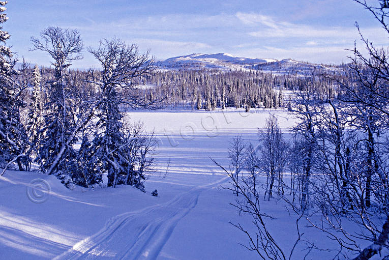 Jorm, Jormliklumpen, Jmtland, Landskap, skoterled, skoterleld, skoterspr, vinter