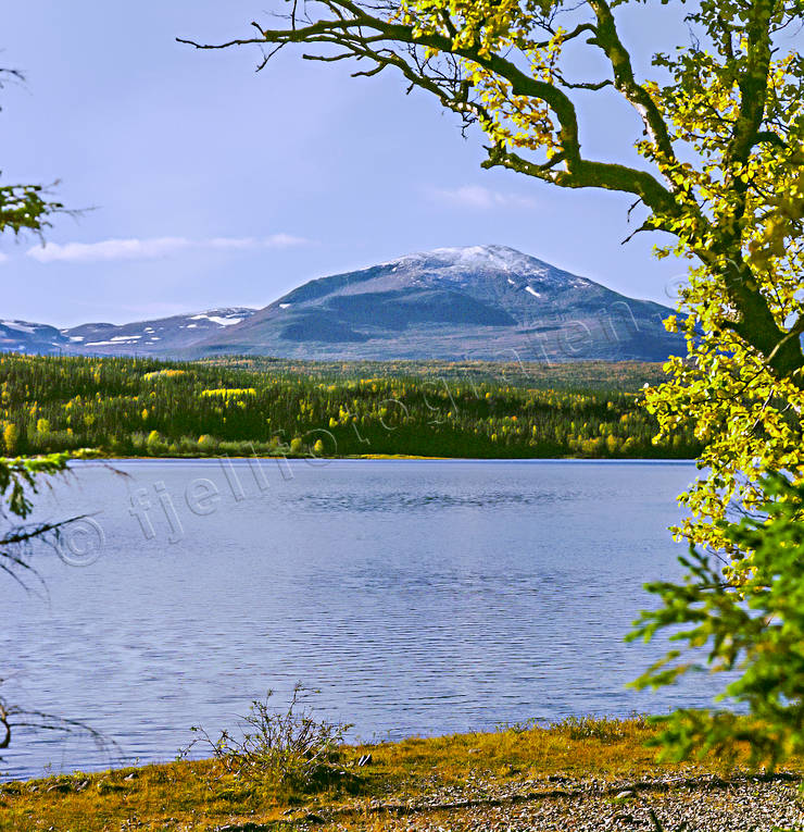 Snasahögarna från Ånnsjön höst, höstfärger, Jämtland, Landskap, Snasahögarna