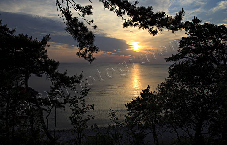 Gotland, hav, himmel, Landskap, natur, Sigsarve, solnedgng, sommar, sommarnatt, stmning, stmningsbild, stmningsbilder, rstid, rstider