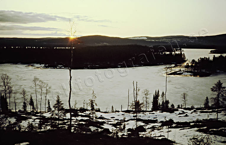 Soluppgång i Ströms Vattudal isar, Jämtland, Landskap, soluppgång, Ströms Vattudal, Vattudalen, vår