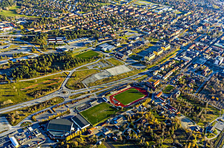 Stadsdel Norr Östersund Flygfoto drönarbilder, drönarfoto, flygbild, flygbilder, Flygfoto, flygfoton, höst, i5, idrottsplan, Jämtland, Stadsdel Norr, städer, Östersund