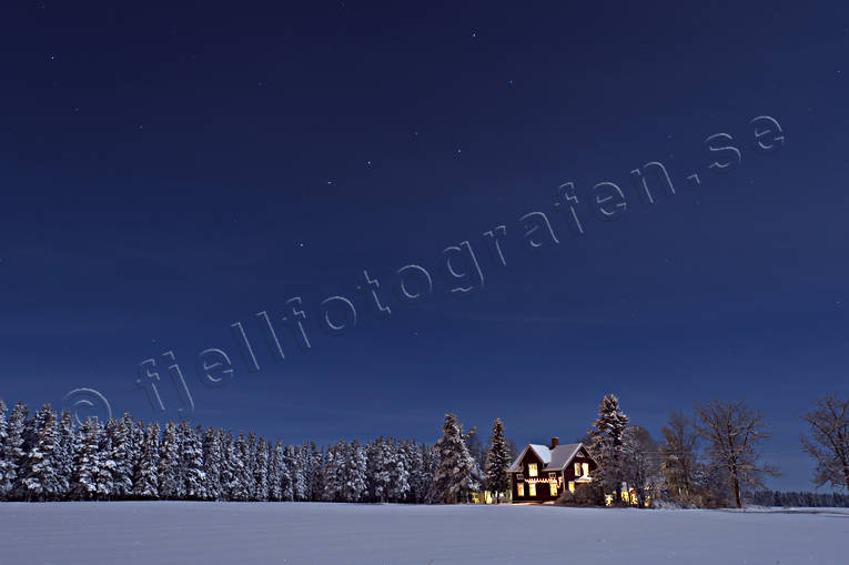hur, Jmtland, Landskap, natthimmel, stuga, stugor, stmningsbild, vinter, vinterhimmel, vinterstmning, rstider