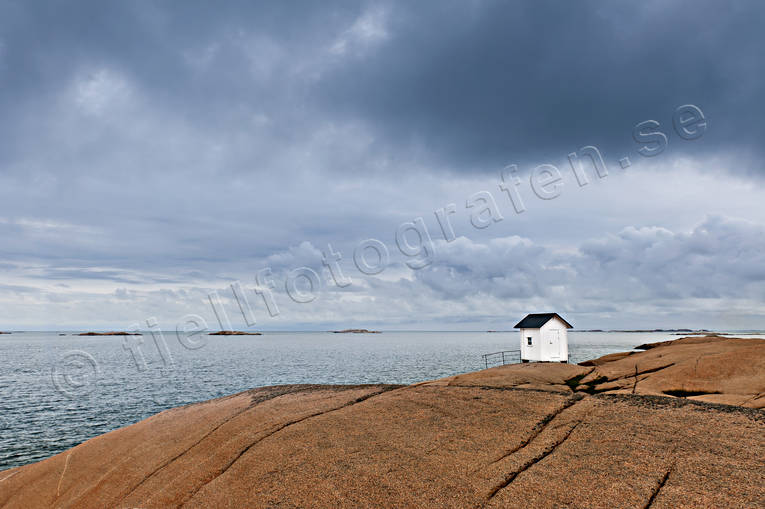 Bohusln, ensam, enslig, fyrhus, hav, himmel, horisont, hus, klippor, kust, Landskap, natur, sommar, stugor, Stngehuvud, rstider, de