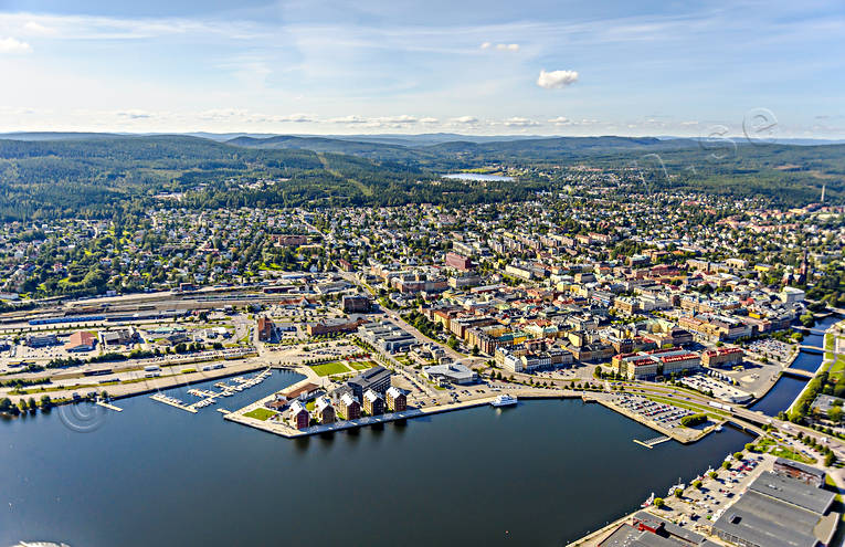 Stora Hamnkajen Sundsvall centrum, drönarbilder, drönarfoto, flygbild, flygbilder, Flygfoto, flygfoton, Hamnkajen, Järnvägsbassängen, Landskap, Medelpad, sommar, Stenstaden, städer, Sundsvall