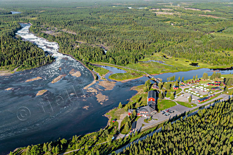 Storforsen i Piteälven anläggningar, drönarbilder, drönarfoto, fall, flygbild, flygbilder, Flygfoto, flygfoton, fors, forsar, hotell, Landskap, Norrbotten, Piteälven, Sevärdheter, Storforsen, turistattraktion, Varjisån, vattenfall