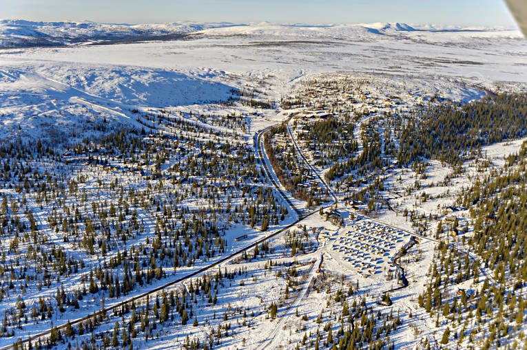 Storhågna Fjällby anläggningar, Dalvallen, drönarbilder, drönarfoto, flygbild, flygbilder, Flygfoto, flygfoton, hotell, Jämtland, skidanläggning, Storhogna, Storhågna, vinter