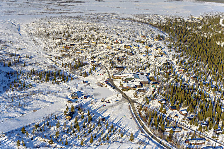 Storhågna Fjällby anläggningar, Dalvallen, drönarbilder, flygbilder, Flygfoto, hotell, Jämtland, skidanläggning, Storhogna, Storhågna, vinter