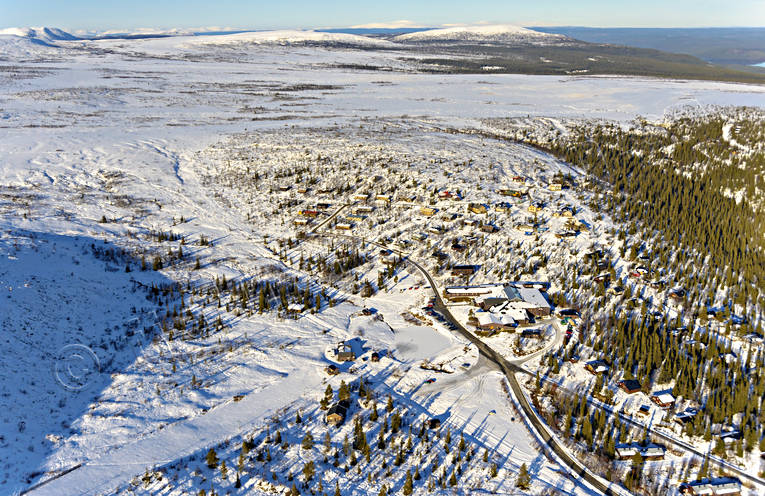 Storhågna Fjällby anläggningar, Dalvallen, drönarbilder, flygbilder, Flygfoto, hotell, Jämtland, skidanläggning, Storhogna, Storhågna, vinter