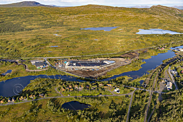 Storlien Flygfoto Coop, drönarbild, drönarbilder, drönarfoto, Eurocash, flygbild, flygbilder, Flygfoto, flygfoton, gränshandel, Jämtland, samhällen, sommar, Storlien