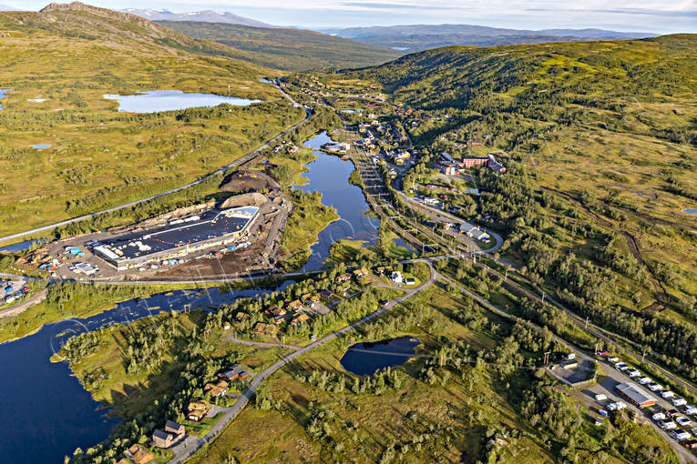 Storlien Flygfoto Coop, drönarbild, drönarbilder, drönarfoto, Eurocash, flygbild, flygbilder, Flygfoto, flygfoton, gränshandel, Jämtland, samhällen, sommar, Storlien