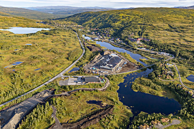 Storlien Flygfoto Coop, drönarbild, drönarbilder, drönarfoto, Eurocash, flygbild, flygbilder, Flygfoto, flygfoton, gränshandel, Jämtland, samhällen, sommar, Storlien