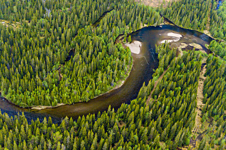 Storån vid Höglekardalen drönarbilder, drönarfoto, flygbild, flygbilder, Flygfoto, flygfoton, Höglekardalen, Jämtland, sommar, Storån, älvar