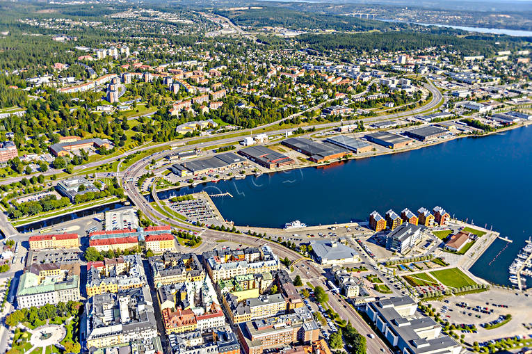 Sundsvall innan bron drönarbilder, drönarfoto, flygbild, flygbilder, Flygfoto, flygfoton, Landskap, Medelpad, sommar, städer, Sundsvall