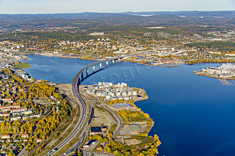 Sundsvallsbron Flygfoto bro, drönarbilder, drönarfoto, flygbild, flygbilder, Flygfoto, flygfoton, höst, Medelpad, städer, Sundsvall, Sundsvallsbron