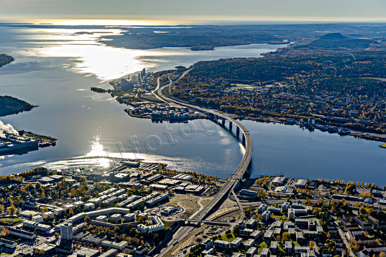 Sundsvallsbron Flygfoto bro, drönarbilder, flygbilder, Flygfoto, höst, Medelpad, städer, Sundsvall, Sundsvallsbron