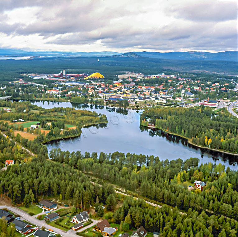 Sveg samhälle drönarbilder, drönarfoto, flygbild, flygbilder, Flygfoto, flygfoton, Härjedalen, samhällen, sommar, Sveg