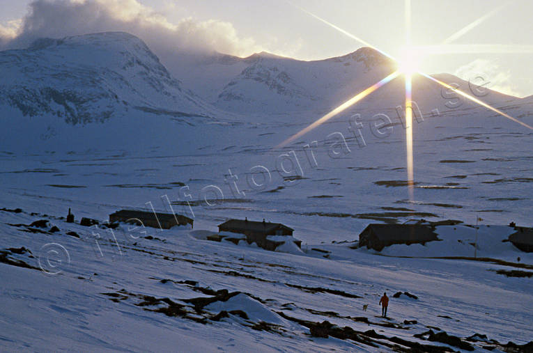 fjll, fjllstation, Jmtland, Landskap, solnedgng, sylarna, vinter