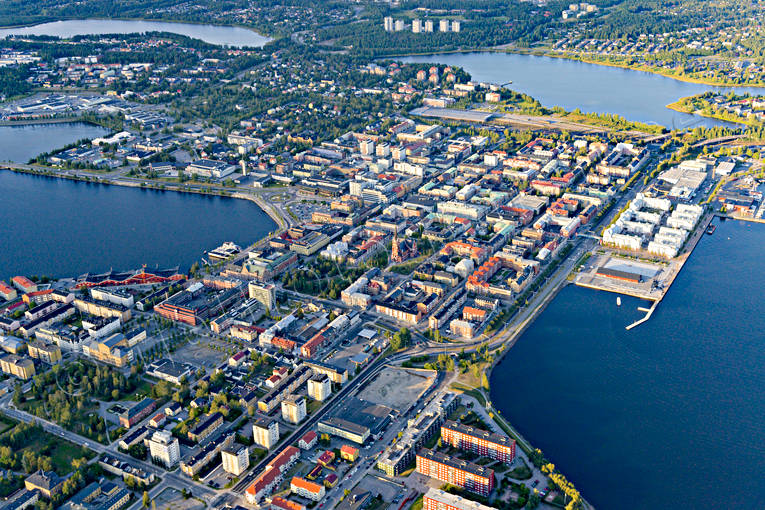 Södra hamnen Luleå Flygfoto Domkyrkan, drönarbilder, drönarfoto, flygbild, flygbilder, Flygfoto, flygfoton, Luleå, Norrbotten, sommar, städer, Södra hamnen
