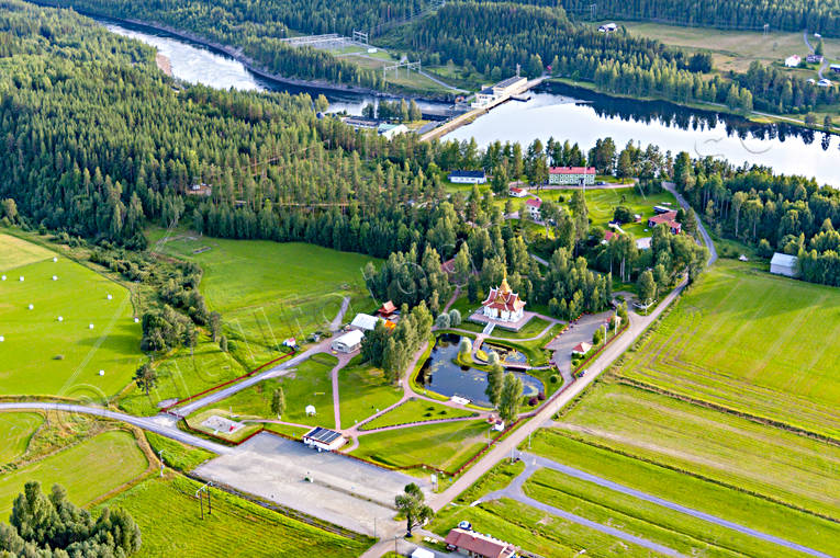 anlggningar, byggnader, Chulalongkorn, Chulalongkorns, drnarbilder, drnarfoto, flygbild, flygbilder, Flygfoto, flygfoton, Jmtland, jmtlandsbilder, Kung Chulalongkorn, paviljong, paviljongen, sevrdhet, Sevrdheter, tempel, Thailndska, Thaipaviljongen, Utanede