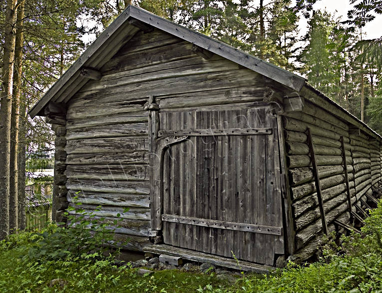 Timrad lada byggnader, dörr, gammal, hembygdsgård, hembygdsmuseum, hus, hölada, lada, lappland, timmerbyggnad, timmerlada, timrad