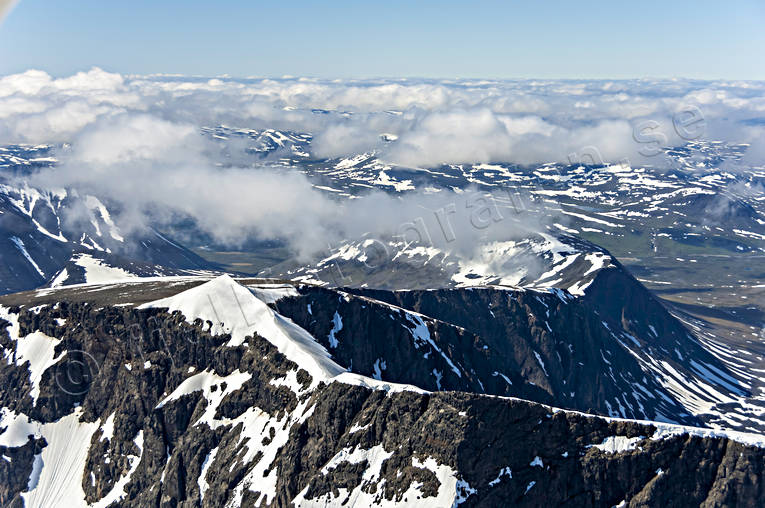 Topparna på Kebnekaise drönarbilder, drönarfoto, flygbild, flygbilder, Flygfoto, flygfoton, Kebnekaise, Landskap, lappland, sommar