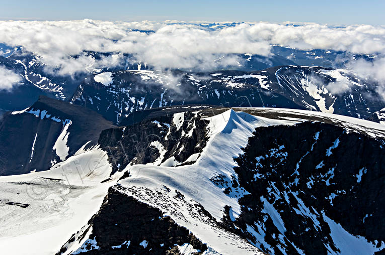 Topparna på Kebnekaise drönarbilder, drönarfoto, flygbild, flygbilder, Flygfoto, flygfoton, Kebnekaise, Landskap, lappland, Nordtoppen, sommar