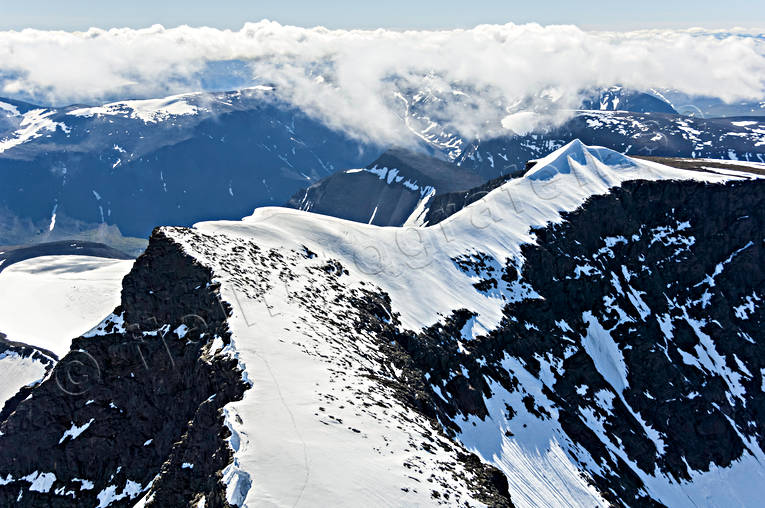 Topparna på Kebnekaise drönarbilder, drönarfoto, flygbild, flygbilder, Flygfoto, flygfoton, Kebnekaise, Landskap, lappland, Nordtoppen, sommar