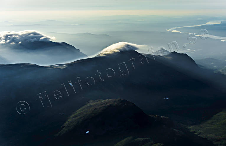 drnarbilder, drnarfoto, fjllbilder, flygbild, flygbilder, Flygfoto, flygfoton, Grnfjllet, Landskap, lappland, moln, sommar, toppmoln