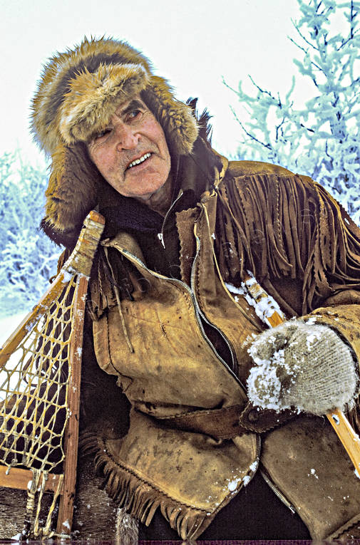 Trappern Valdemar Bergstrand bergstrand, fjällbo, fångst, fångstman, glad, glädje, jakt, lycka, snöskor, trappern, trappern Bergstrand, trugor, vinter