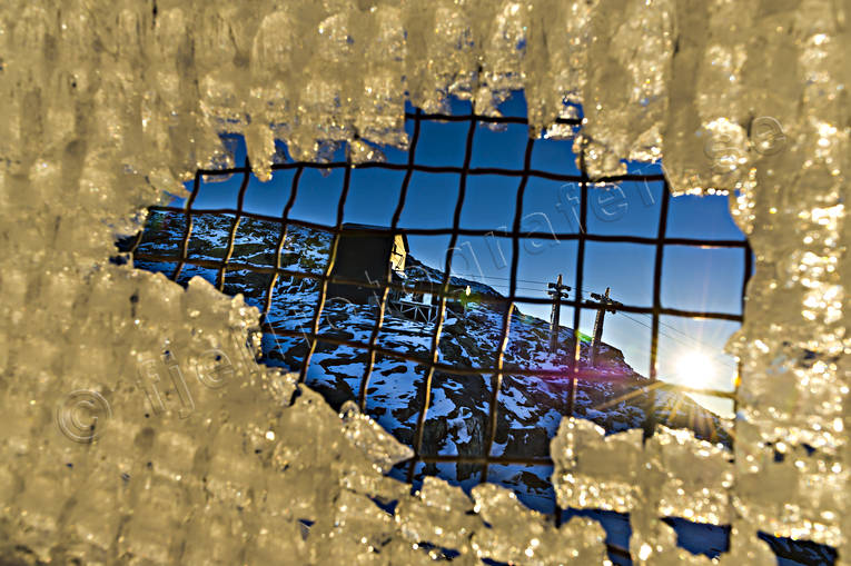 Tusenmetersliften morgonljus galler, höst, is, Jämtland, Landskap, lift, morgonsol, nedisad, soluppgång, Tusenmetersliften, Åreskutan