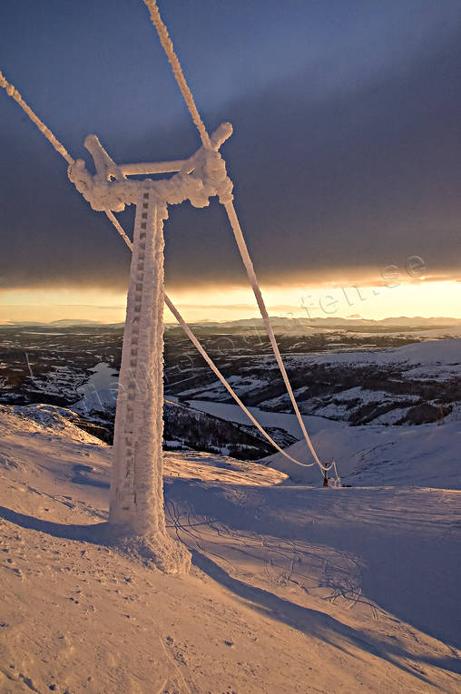 fjll, liftstolpe, nedisad, nedisning, Tusenmetersliften, vinter, vintersport, redalen, reskutan, rstider, ventyr