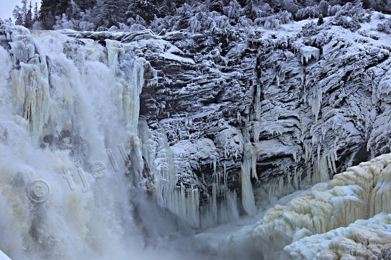 Tännforsen fall, fruset, Indalsälven, Jämtland, Landskap, natur, sevärdhet, Sevärdheter, Tännforsen, vattenfall, västjämtland