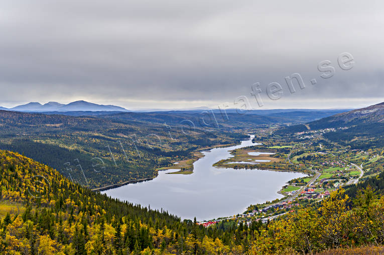Utsikt Åredalen höst fjäll, höst, Jämtland, Landskap, samhällen, Snasahögarna, utsikt, Åre, Åredalen, Åresjön