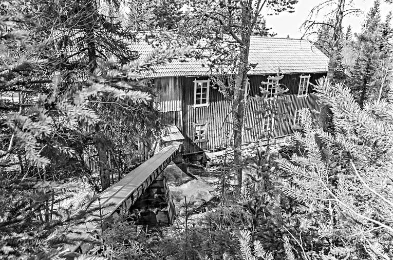 Vattendriven såg Vålbacken andelsägd, anläggningar, arbete, Jämtland, skogsbruk, såg, sågverk, vattendriven, vattenkraft, Vålbacken