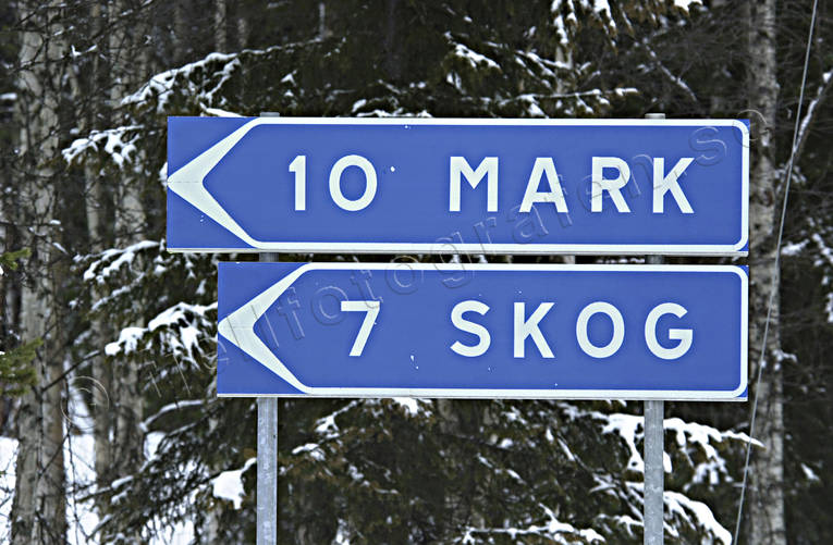 byggnader, byggnationer, lappland, mark, markera, skog, skyltar, vgskyltar