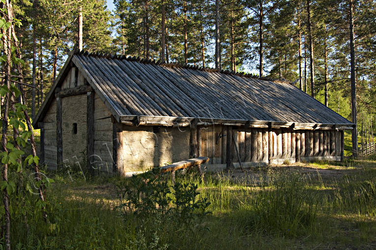 Vikingahus vid Bäckedal byggnader, byggnationer, fornminne, fornminnen, forntid, Härjedalen, kultur, långhus, viking, vikingahus, vikingar