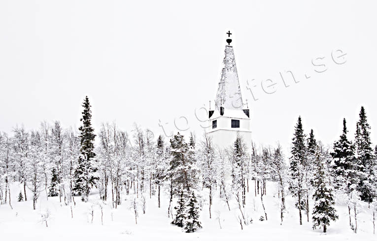 Viktoriakyrkan i vinterskrud byggnader, kyrka, kyrkor, lappland, skog, Viktoriakyrkan, vildmark, ödemark