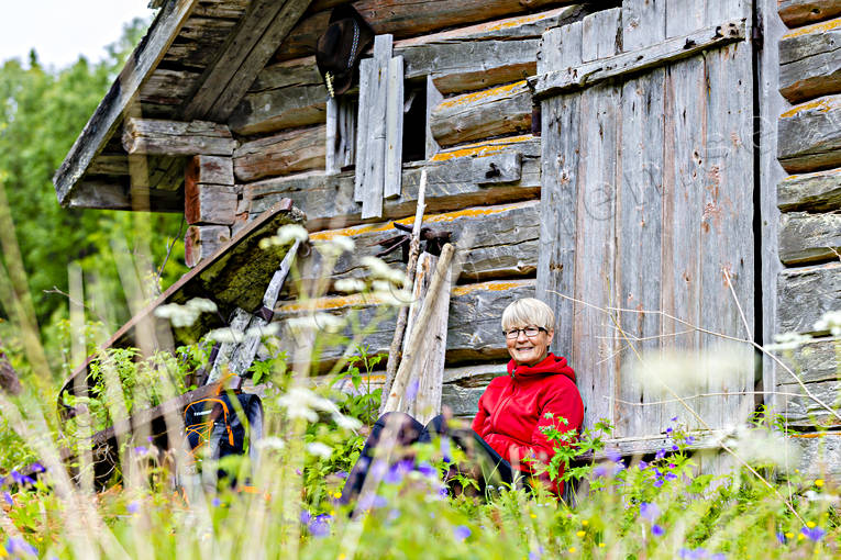 byggnad, friluftsliv, lada, natur, rast, sommar, timrad, vandrare, vila, ventyr