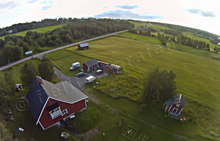 Villa på landet, Sörviken byggnader, gårdar, Jämtland, Landskap, sommar, Sörviken, Villa