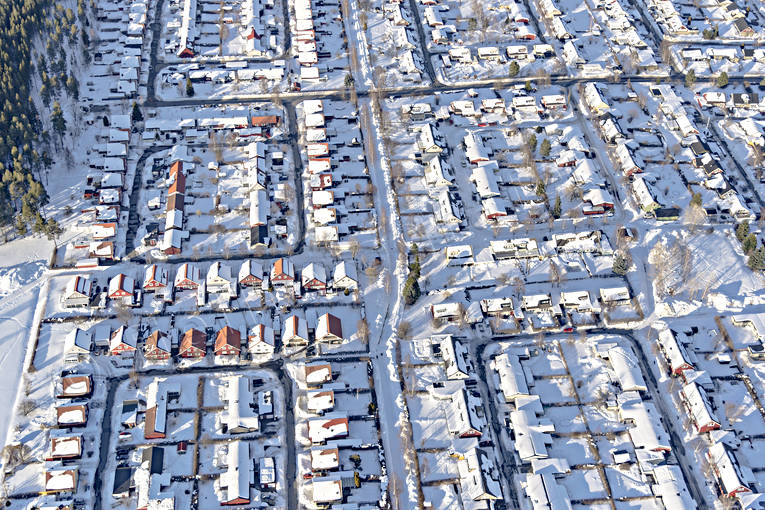 Villaområde Odensala Östersund byggnader, drönarbilder, drönarfoto, flygbild, flygbilder, Flygfoto, flygfoton, hus, hustomter, Jämtland, Odensala, samhällen, trångt, villaområde, villor, vinter, Östersund