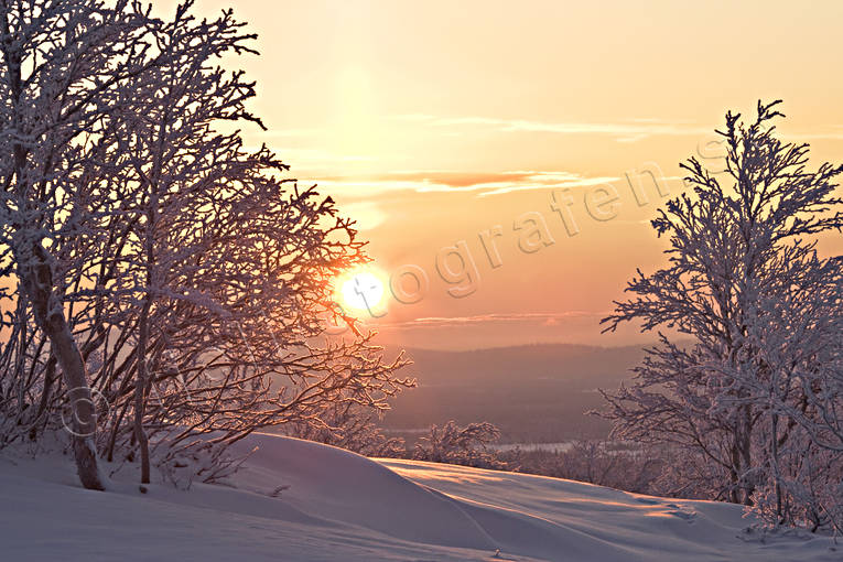 Landskap, lappland, vinter, rstid, rstider