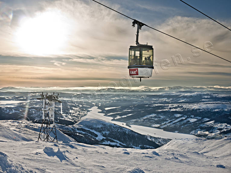 fjll, gondolen, Jmtland, Landskap, natur, vinter, reskutan