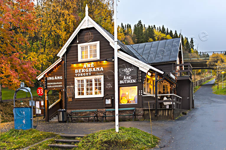 Åre Bergbana höst byggnationer, hus, höst, Jämtland, samhällen, Sevärdheter, Åre, Åre bergbana