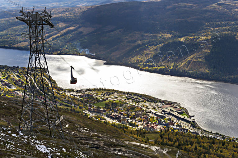 Åre by Kabinbanan höst, Jämtland, kabinbana, Landskap, utsikt, vy, Åre, Åredalen, Åresjön