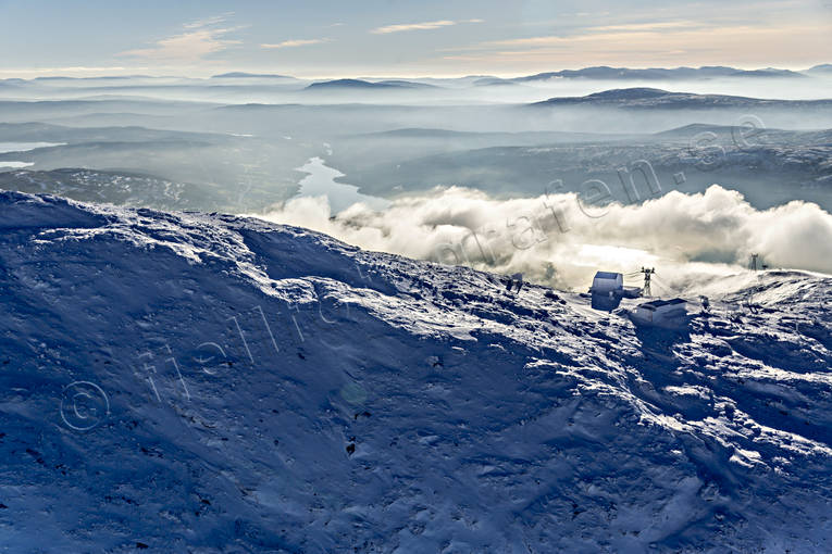 Åreskutan Toppstationen drönarbilder, drönarfoto, FJÄLLEN, flygbild, flygbilder, Flygfoto, flygfoton, Jämtland, kabinbanan, Landskap, toppstationen, vinter, Åreskutan